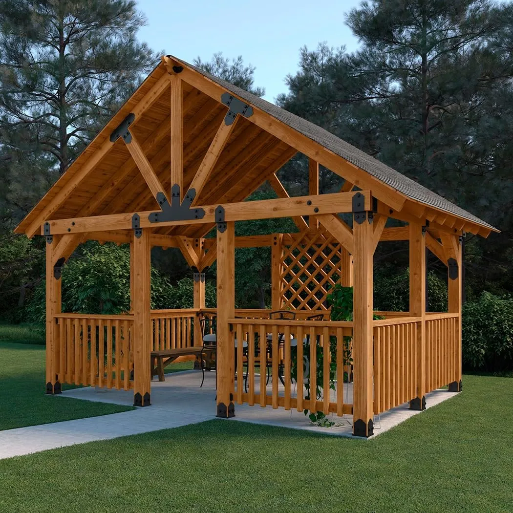 Ozco Building Products 56608 Laredo Sunset 6x6 Post Base Kit, (1 per Pack),Black