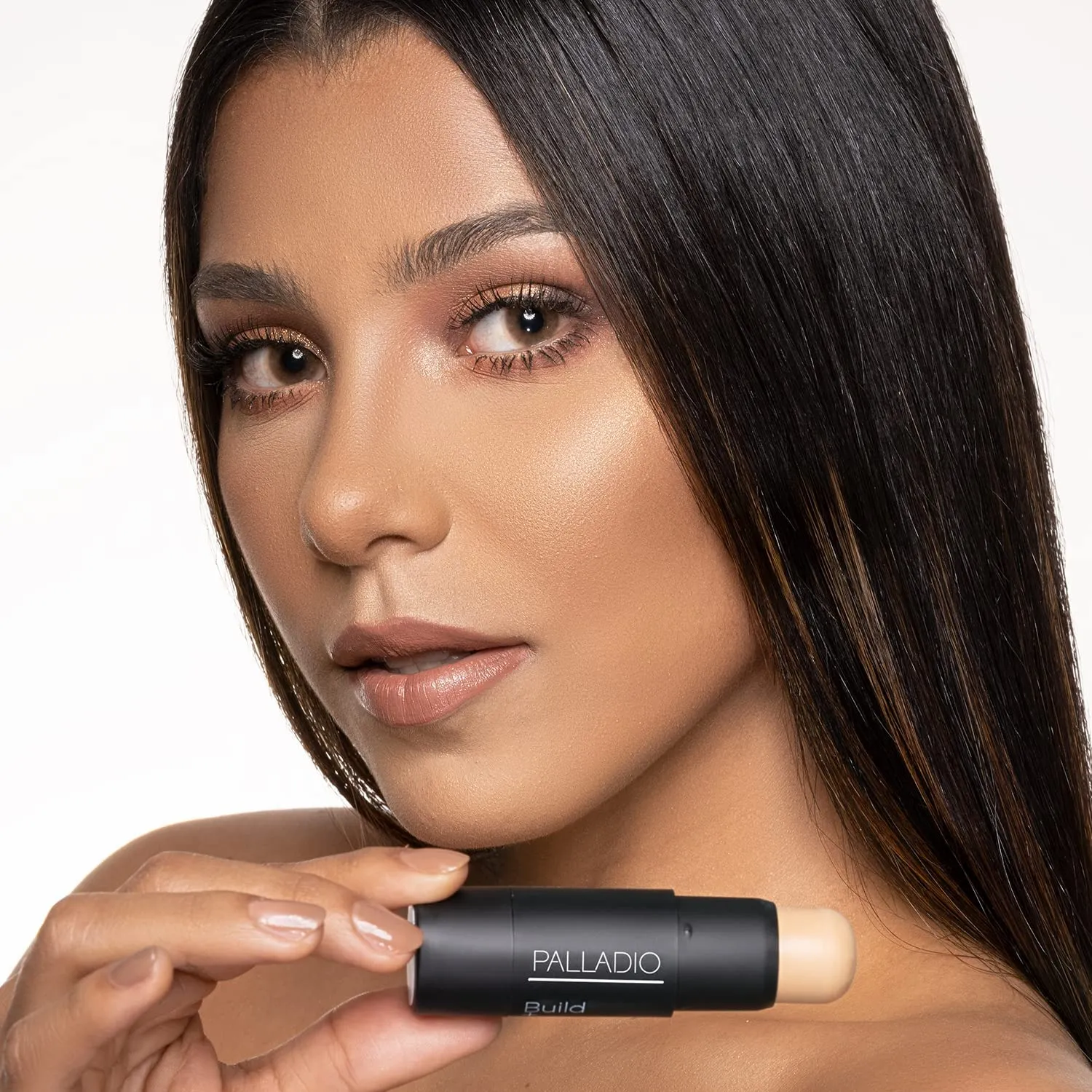 Palladio BUILD   BLEND Foundation Stick, Contour Stick for Face, Professional Makeup for Perfect Look, 0.25 Ounce (Mocha)