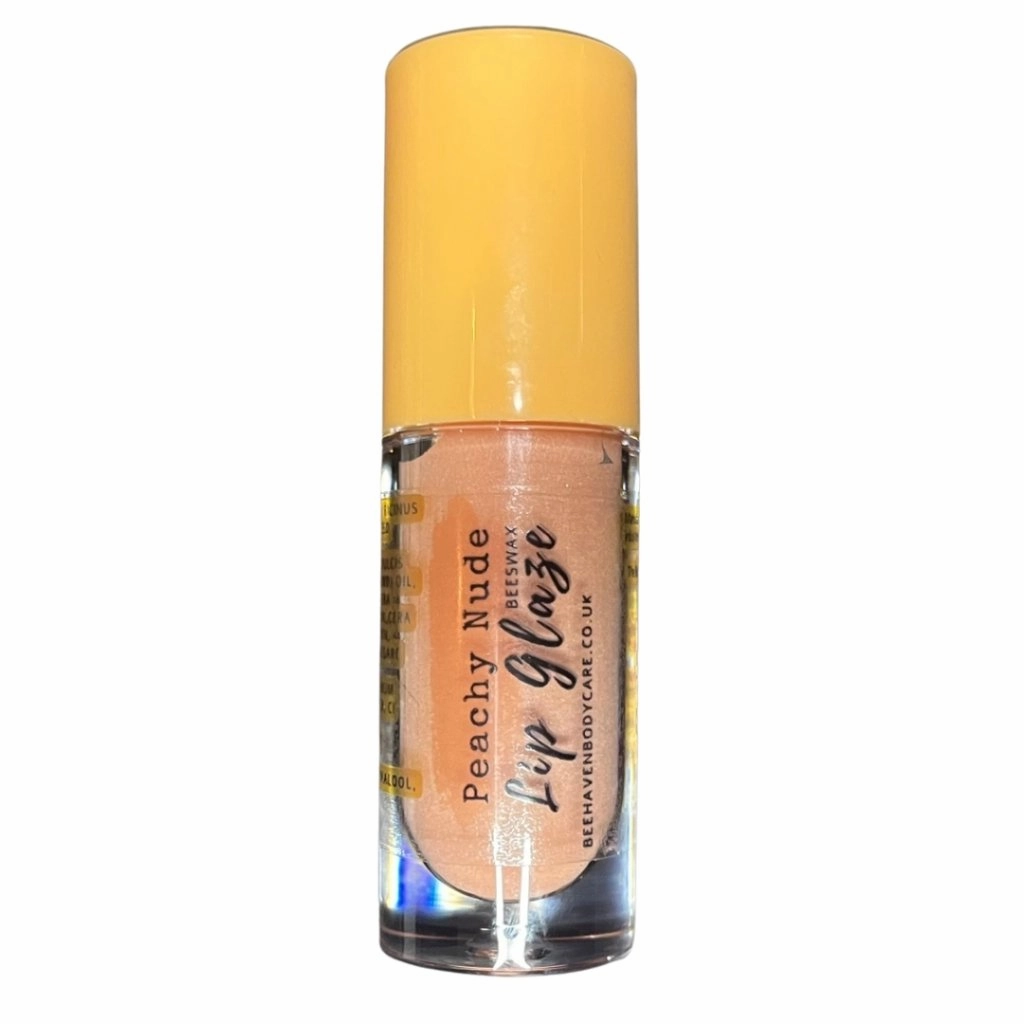 Peachy Nude Beeswax Lip Glaze - Nude Colour