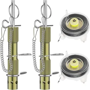 Perimeter Trip Alarm, 2 Packs Camp Safety Perimeter Trip Wire Alarm kit, Perimeter Defense Device, Use 209 Primers Early Warning Security System for Camping Property Safety
