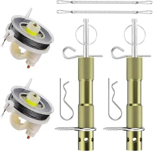 Perimeter Trip Alarm with Kevlar Trip Wire, 65ft Wire of 209 Primer Camping Trip Wire Alarm,Early Warning Security System Accessories for Camping and Property Safety/Bear Deterrent (Green)
