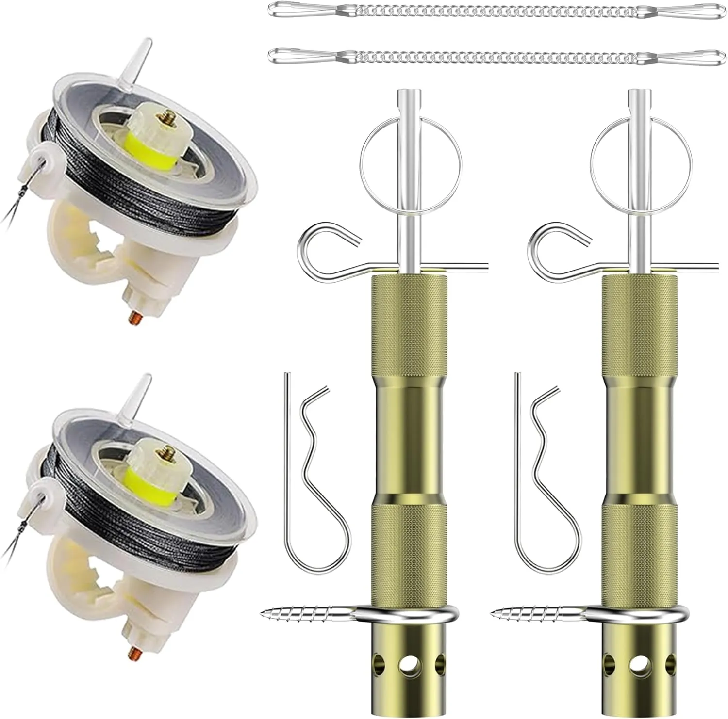 Perimeter Trip Alarm with Kevlar Trip Wire, 65ft Wire of 209 Primer Camping Trip Wire Alarm,Early Warning Security System Accessories for Camping and Property Safety/Bear Deterrent (Green)