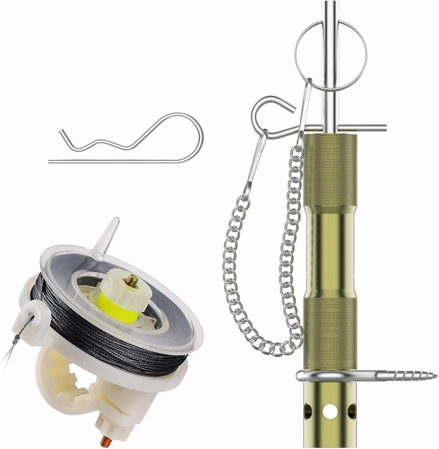Perimeter Trip Alarm, Camp Safety Perimeter Trip Wire Alarm kit, Perimeter Defense Device, Use 209 Primers Early Warning Security System for Camping Property Safety