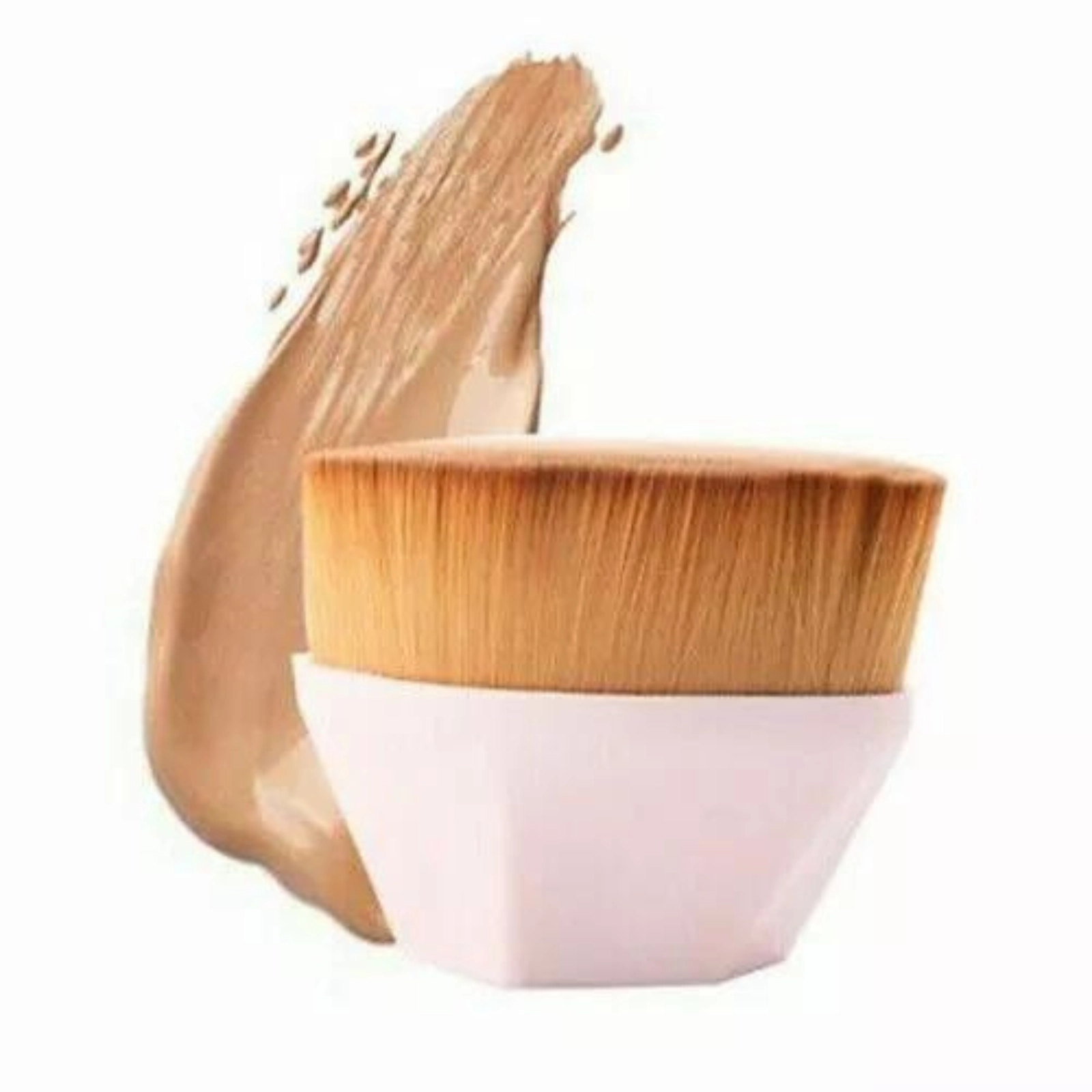 Pink Makeup Brushes Wand Foundation BB Cream High Density Flawless