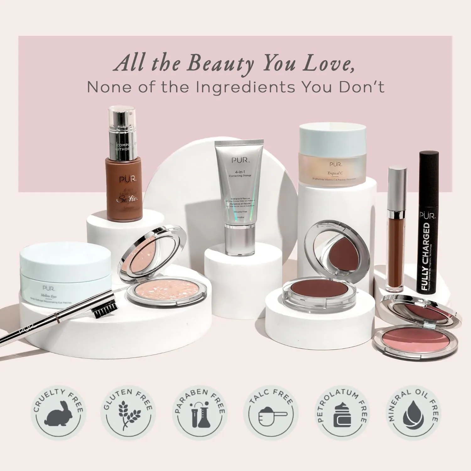PÜR Beauty 4-in-1 Pressed Mineral Makeup SPF 15 Powder Foundation with Concealer & Finishing Powder- Medium to Full Coverage Foundation- Mineral-Based Powder- Cruelty-Free & Vegan Friendly
