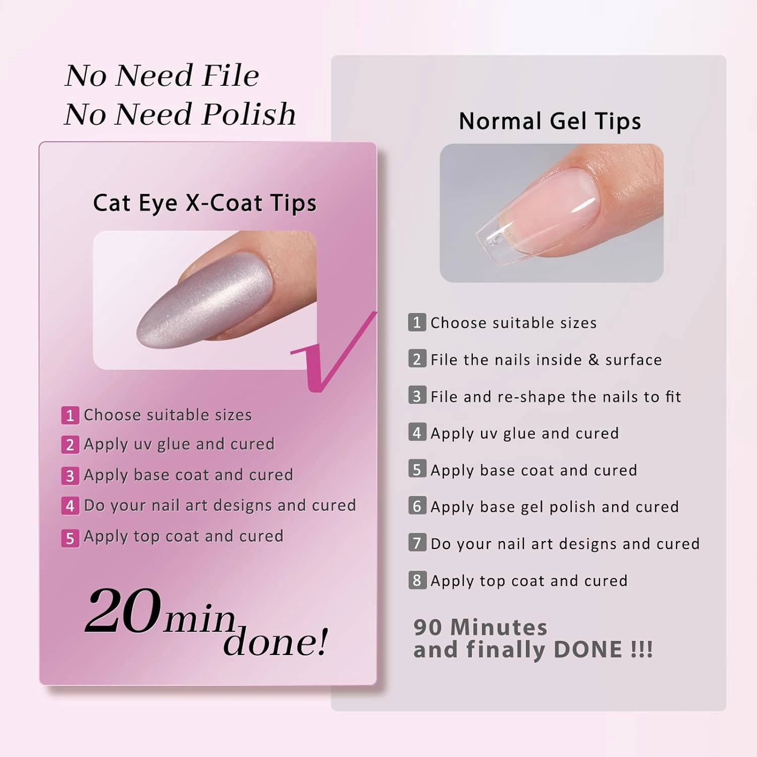 Press On Nails Almond - BTArtboxnails Gel Nail Tips Medium, 3 In 1 Cat Eye X-COAT Tips Pre-applied Tip Primer, Soak Off Acrylic Fake Nails Glue On Nails In 15 Sizes - 150 Nail Extension, Falling Star