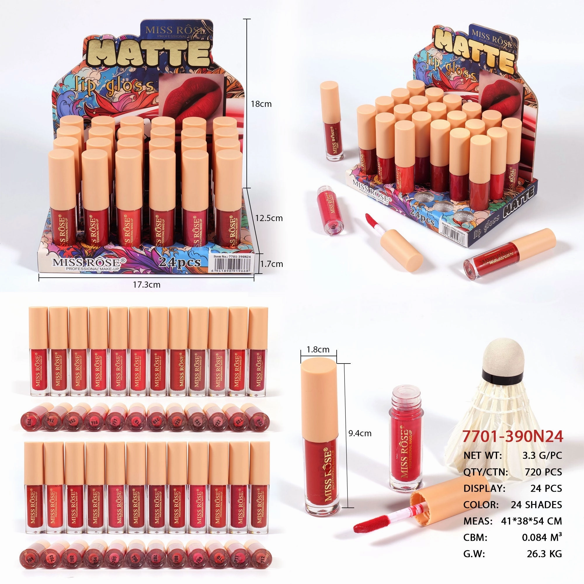Price-match guarantee Luxe Gloss Lip Missrose Expedited delivery Matte