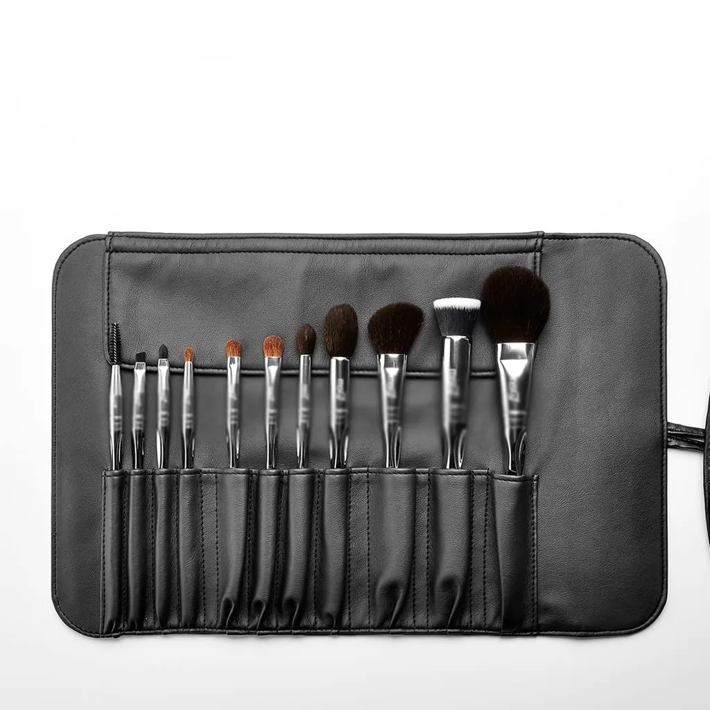 Professional 11pcs Powder Makeup Brushes Set Classic Eyeshadow Lip Foundation Make Up Brush PVC Handle