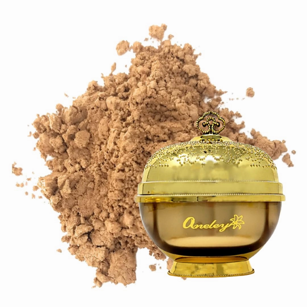 Pure Loose powder mineral foundation natural certified organic vegan cruelty free preservative free no parabens skin soothing formulation sweat proof breathable (Toffee)