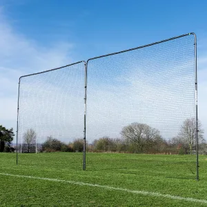 QUICKPLAY Multi-Sport Barrier Net System | Freestanding & Socketed Options | Weather-Resistant Heavy-Duty Ball Stop Net for Backyard & Professional Sports Training [6 Sizes]