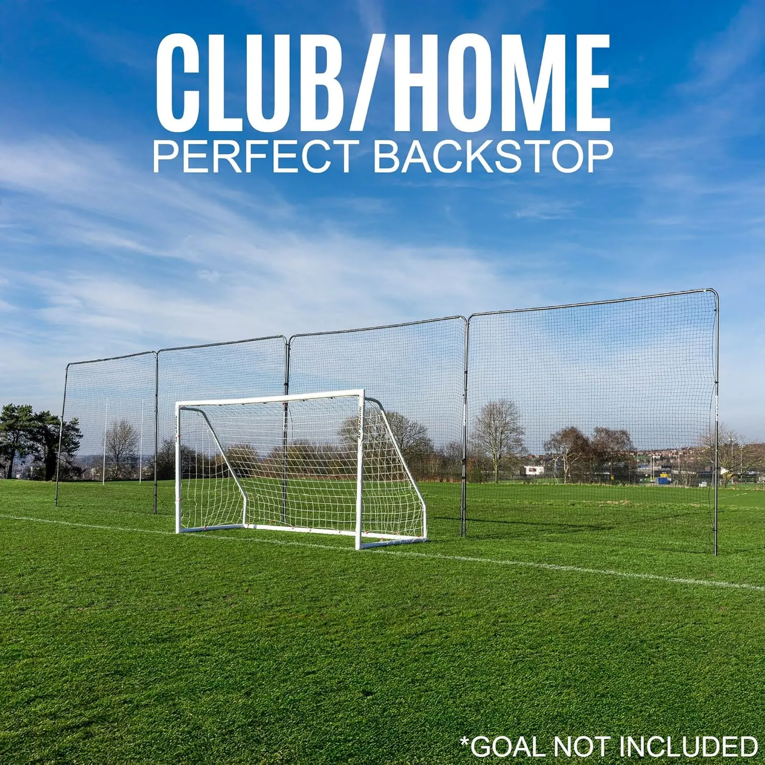 QUICKPLAY Multi-Sport Barrier Net System | Freestanding & Socketed Options | Weather-Resistant Heavy-Duty Ball Stop Net for Backyard & Professional Sports Training [6 Sizes]