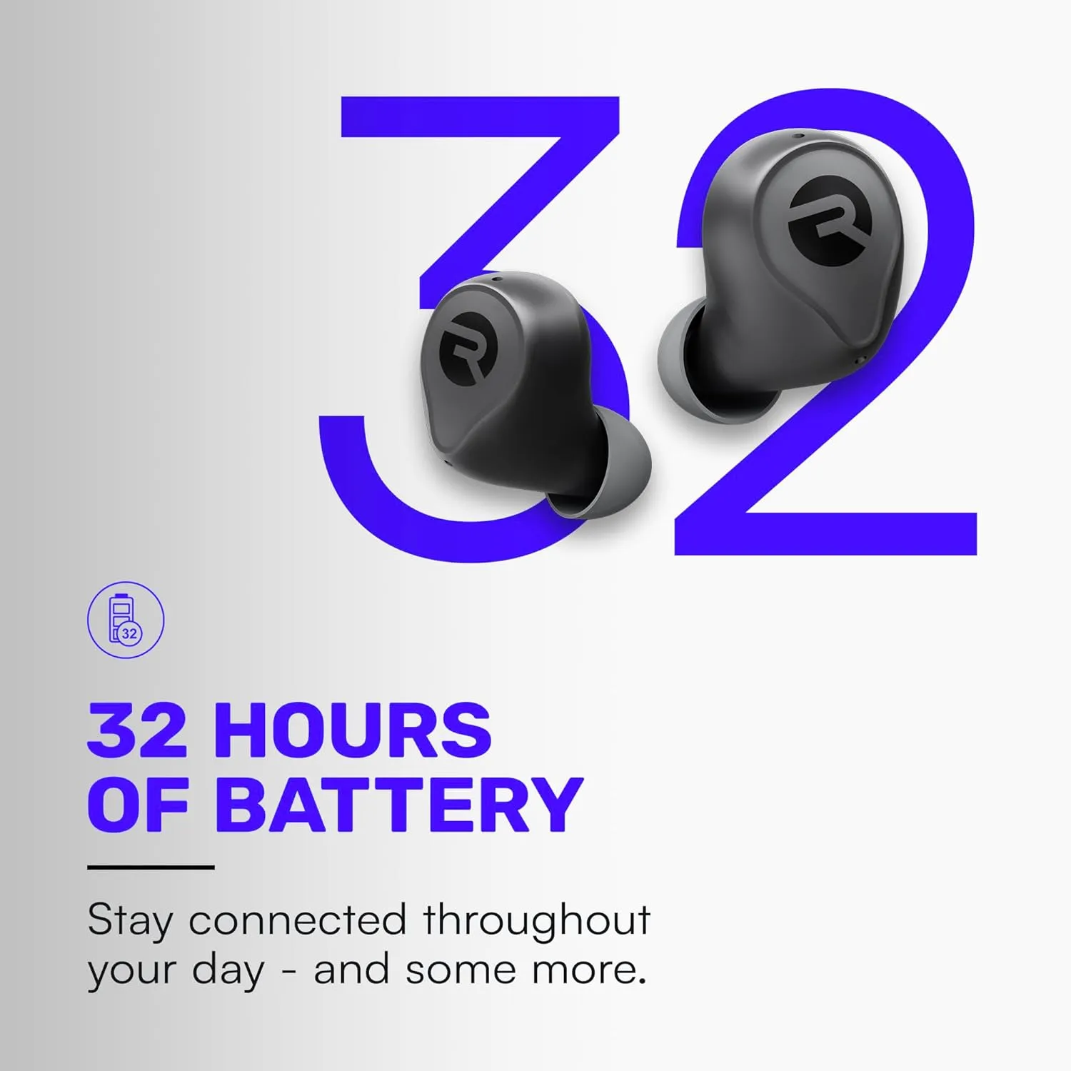 Raycon Everyday Earbuds (2024 Edition) - Bluetooth True Wireless in-Ear Buds with 32 Hours Playtime, Multpoint Technology, Extreme Comfort, and Active Noise Cancellation (Blush Violet)