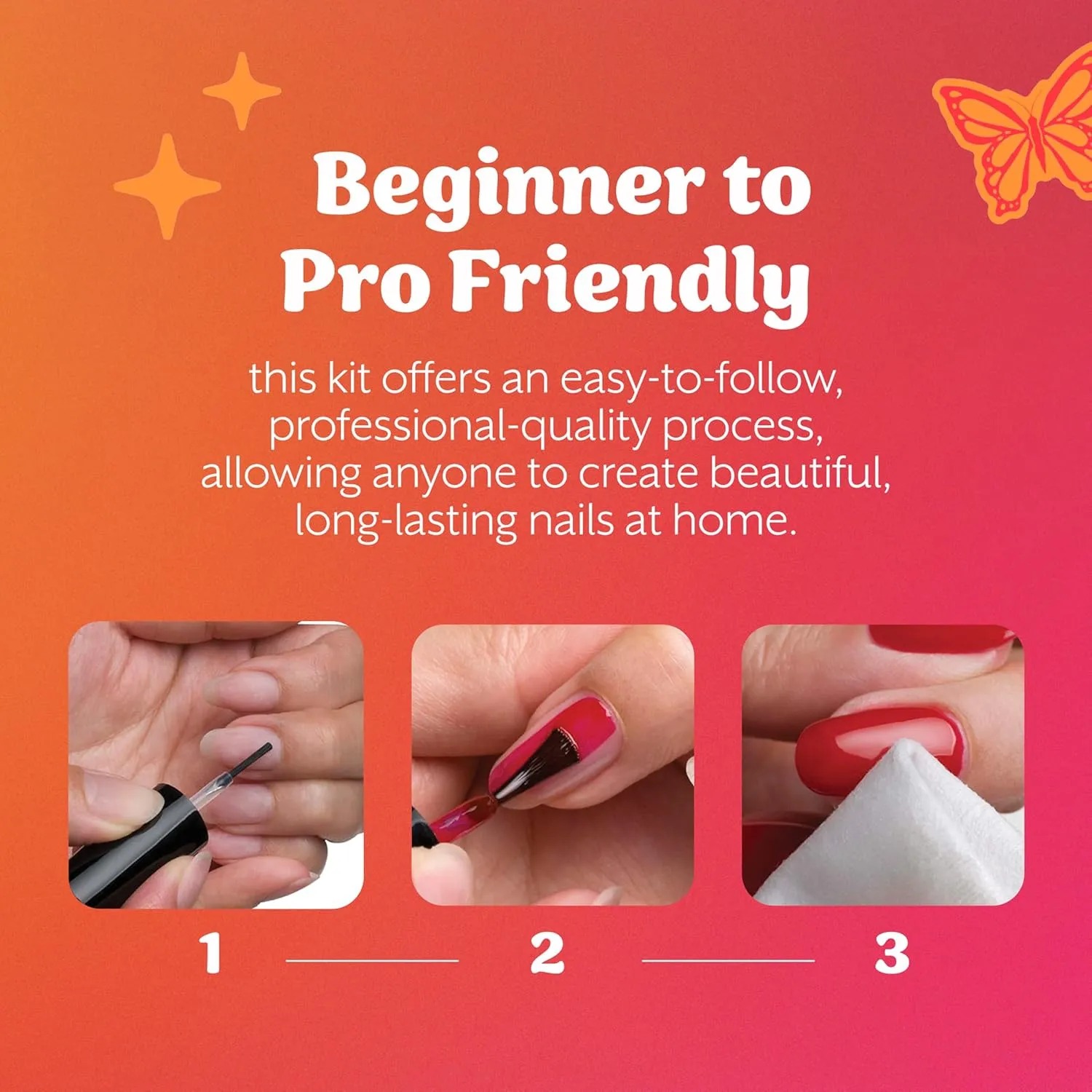 RC Red Carpet Manicure Fortify & Protect Bundle Pink Kit – DIY Gel Polish System, Salon-Quality Manicures at Home, Complete with Tools & Accessories (6PK Pinks/Purples Kit)