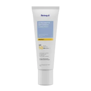 RE'-EQUIL Ultra Matte Dry Touch Sunscreen | SPF 50 PA     | Water & Sweat Resistant | No White Cast, Non-Greasy & Non-Comedogenic | For All Skin Types | 50G