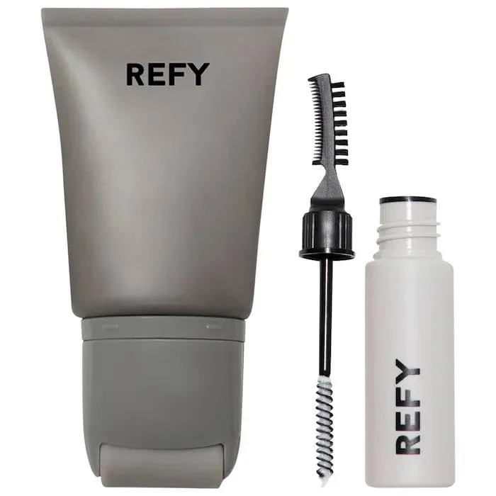 REFY Mini Brow Sculpt and Sculpt Face Primer Set   Bonus Premium Korean Hydrating Sheet Masque, Clear