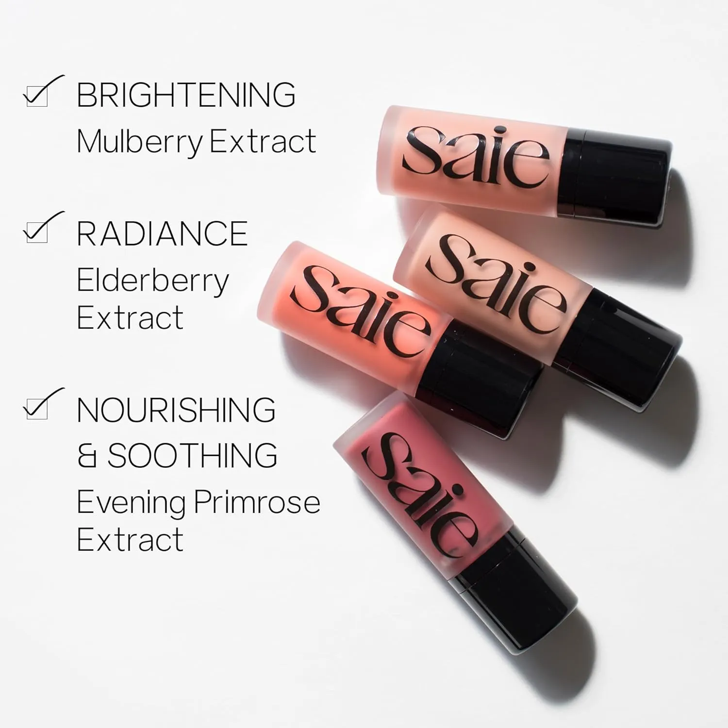 Saie Dew Liquid Blush for Cheeks - Hydrating Cream Blush Stick with a Blendable   Buildable Formula - Skincare Infused Dewy Cheek Tint for a Natural Flush - Glowy Makeup Essential - Rosy (.40 oz)