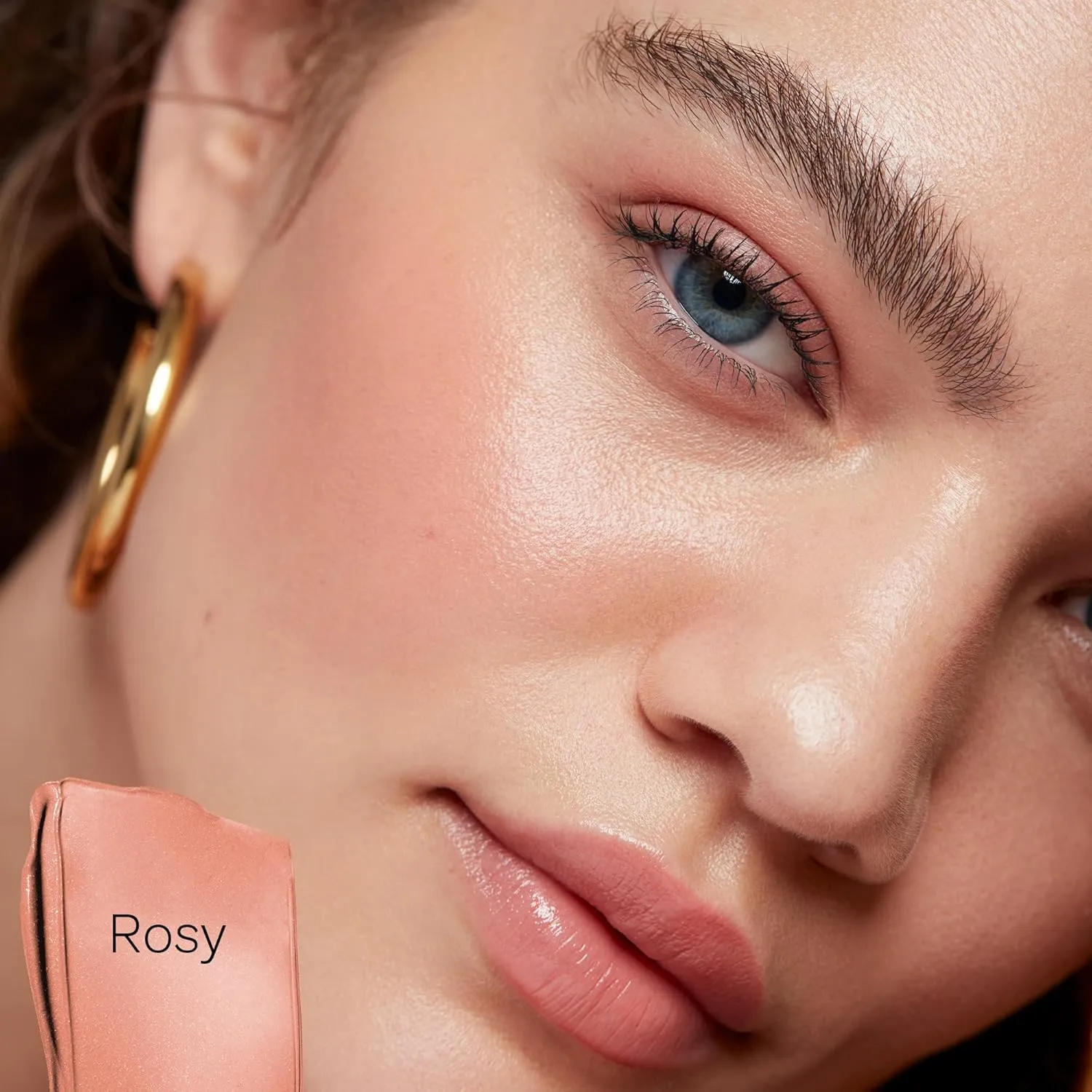 Saie Dew Liquid Blush for Cheeks - Hydrating Cream Blush Stick with a Blendable   Buildable Formula - Skincare Infused Dewy Cheek Tint for a Natural Flush - Glowy Makeup Essential - Rosy (.40 oz)