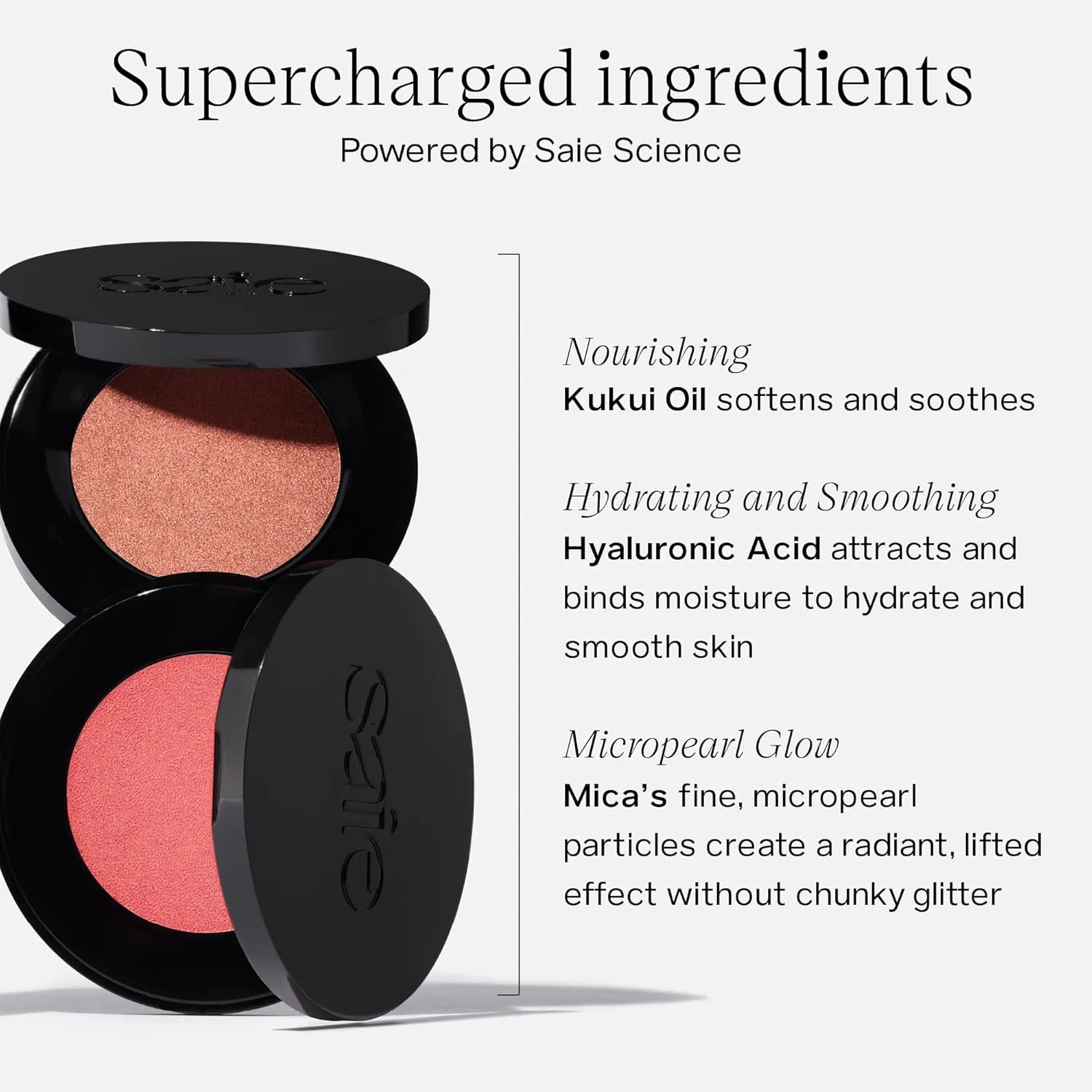 Saie Glow Sculpt Multi-Use Highlighter   Cream Blush Refill - Lightweight with Hyaluronic Acid   Micropearl for Radiant, Glowing Skin - Mauveglow (.02 oz)
