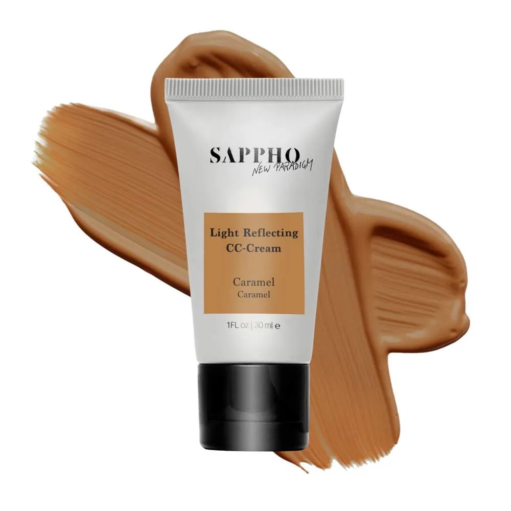 SAPPHO New Paradigm - Organic Light Reflecting CC Cream | Clean, Vegan, Cruelty-Free Makeup (4 - Caramel)