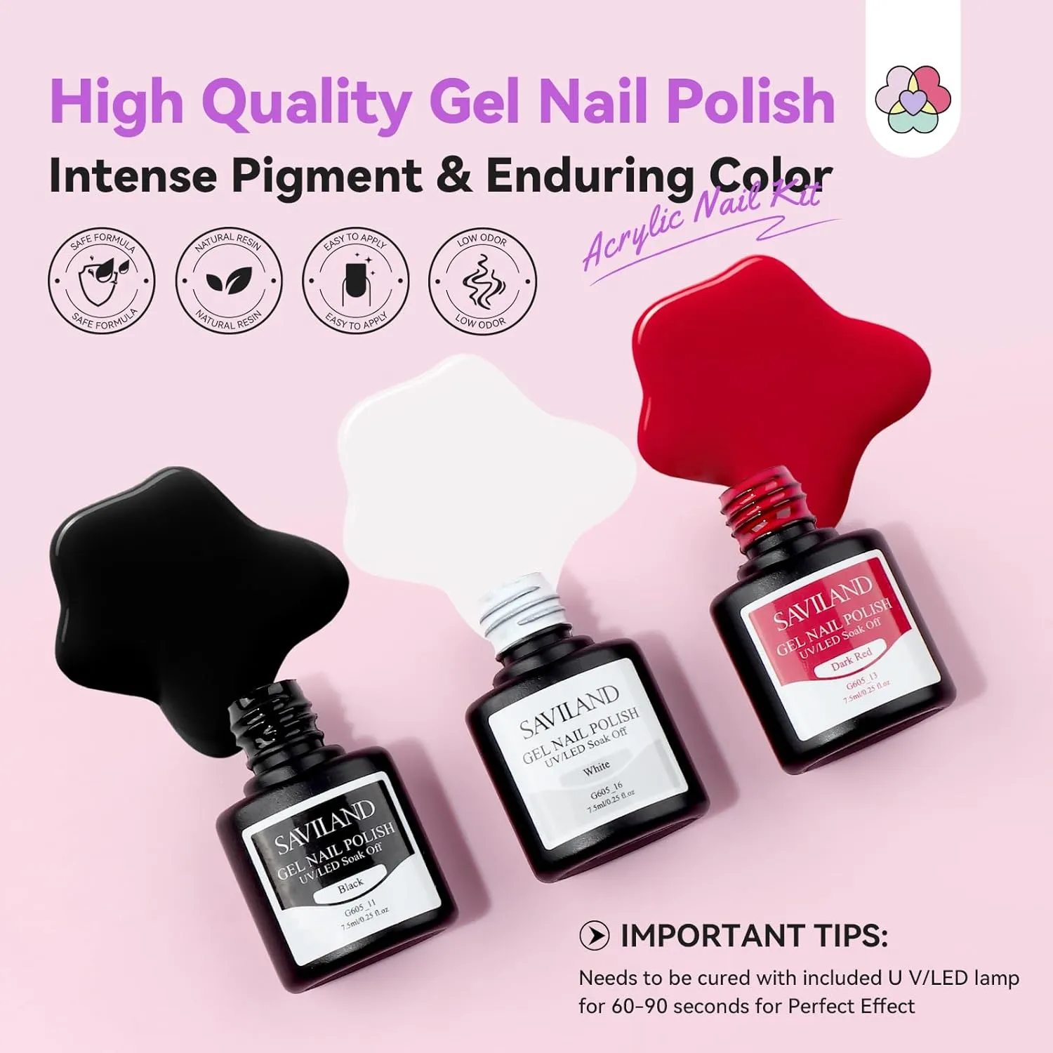 SAVILAND Acrylic Nail Kit with Drill: Acrylic Nail Set with Everything Beginners Professional Nail Kit Acrylic Set U V Nail Lamp Acrylic Powder and Liquid Set with Practice Finger Gift Home Salon