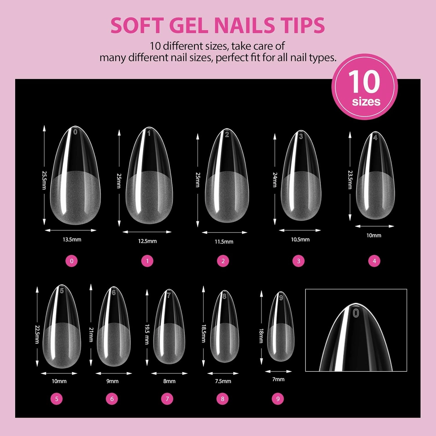 SAVILAND Almond Gel Nail Kit - Nail Drill with U V Lamp for Nails 500PCS Almond Nail Tips Gel SSProTip X Kit Easy Use Manicure Tool for Manicure Design at Home DIY Salon Gift for Women