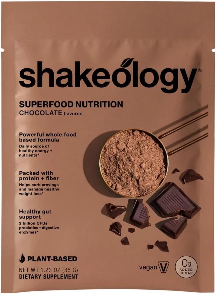 Shakeology 0g Added Sugar Sampler Pack Vegan & Whey Protein Powder, Gluten Free Superfood Protein Shake with Supergreens, Probiotics for Gut Health, Adaptogens, Vitamins, 16g Protein per Serving