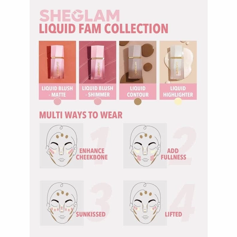 SHEGLAM Makeup - Color Bloom Liquid Blush Matte Finish - Long-wearing Waterproof Gel-Cream Blush with Sponge Tip Applicator (Love Cake), 5.2 grams, 1.0 count, 1