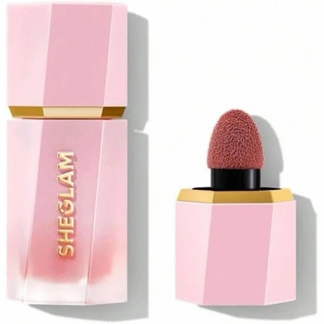 SHEGLAM Makeup - Color Bloom Liquid Blush Matte Finish - Long-wearing Waterproof Gel-Cream Blush with Sponge Tip Applicator (Love Cake), 5.2 grams, 1.0 count, 1