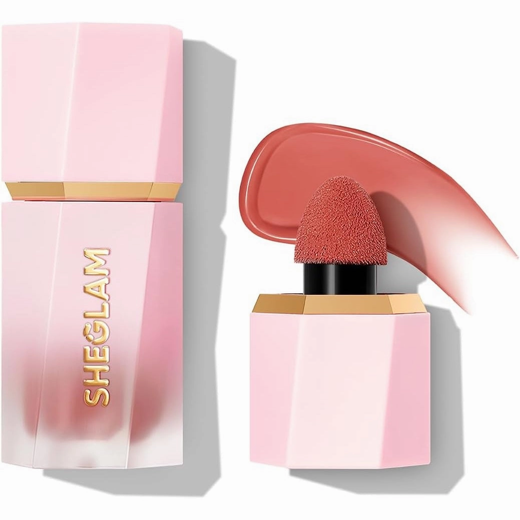 SHEGLAM Makeup - Color Bloom Liquid Blush Matte Finish - Long-wearing Waterproof Gel-Cream Blush with Sponge Tip Applicator (Love Cake), 5.2 grams, 1.0 count, 1