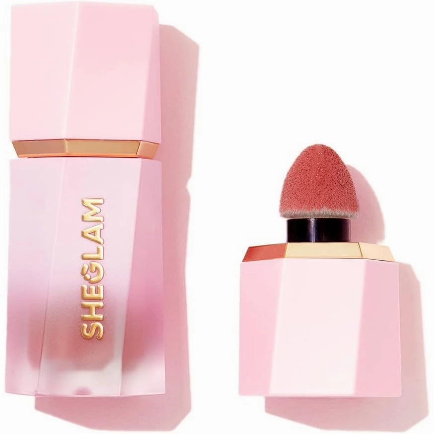 SHEGLAM Makeup - Color Bloom Liquid Blush Matte Finish - Long-wearing Waterproof Gel-Cream Blush with Sponge Tip Applicator (Love Cake), 5.2 grams, 1.0 count, 1