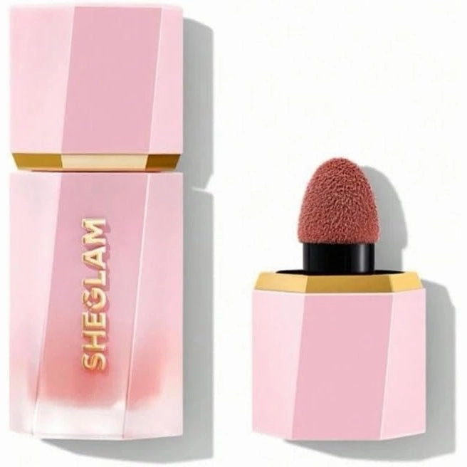 SHEGLAM Makeup - Color Bloom Liquid Blush Matte Finish - Long-wearing Waterproof Gel-Cream Blush with Sponge Tip Applicator (Love Cake), 5.2 grams, 1.0 count, 1