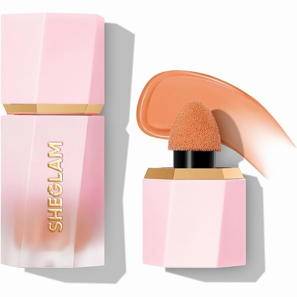 SHEGLAM Makeup - Color Bloom Liquid Blush Matte Finish - Long-wearing Waterproof Gel-Cream Blush with Sponge Tip Applicator (Love Cake), 5.2 grams, 1.0 count, 1