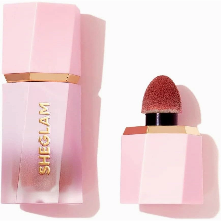 SHEGLAM Makeup - Color Bloom Liquid Blush Matte Finish - Long-wearing Waterproof Gel-Cream Blush with Sponge Tip Applicator (Love Cake), 5.2 grams, 1.0 count, 1
