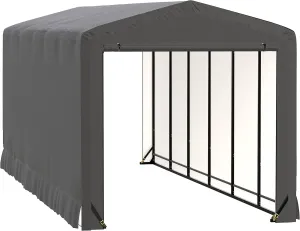 ShelterLogic ShelterTube Garage & Storage Shelter, 10' x 27' x 10' Heavy-Duty Steel Frame Wind and Snow-Load Rated Enclosure, Gray