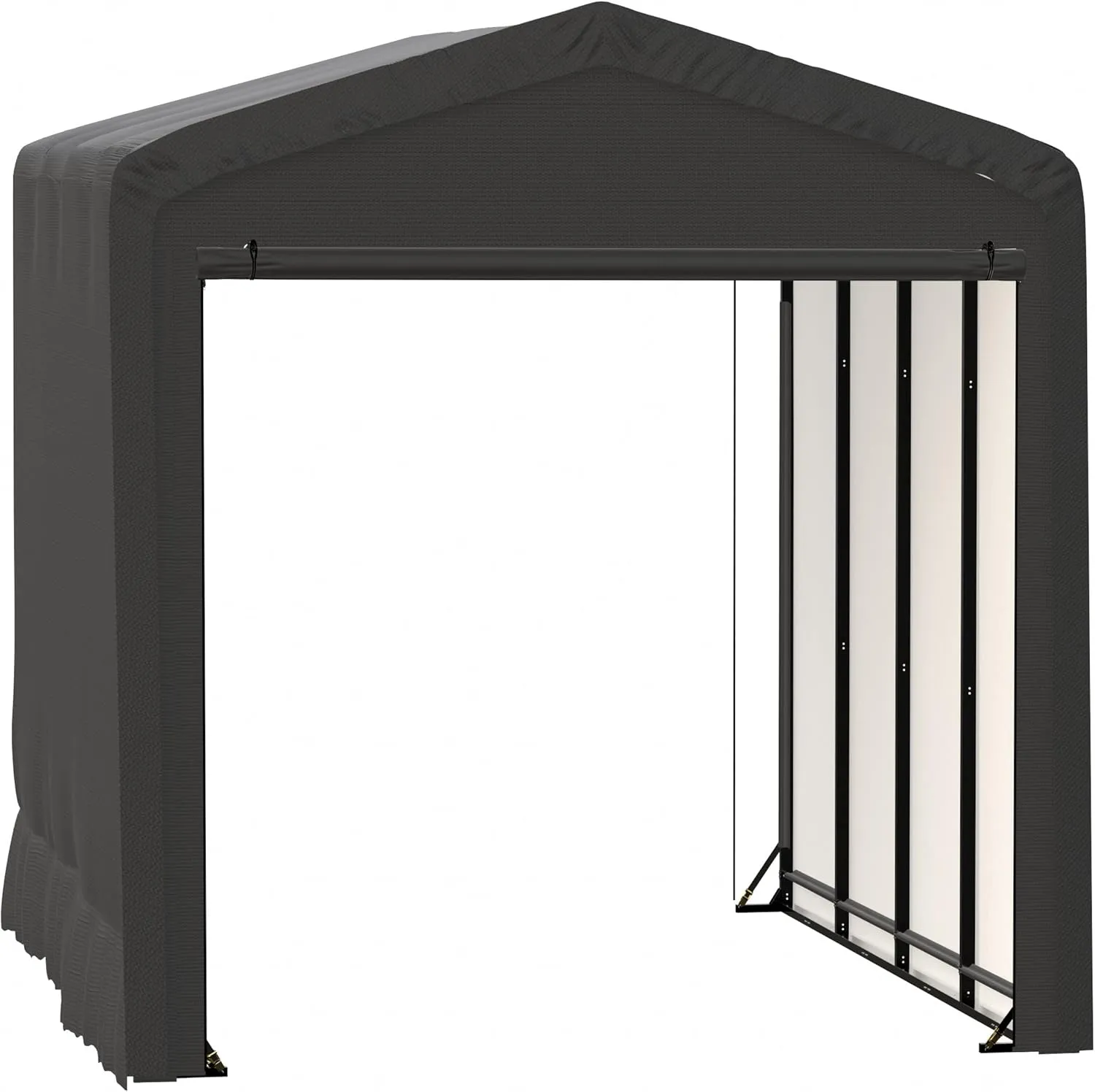 ShelterLogic ShelterTube Garage & Storage Shelter, 14' x 18' x 16' Heavy-Duty Steel Frame Wind and Snow-Load Rated Enclosure, Gray