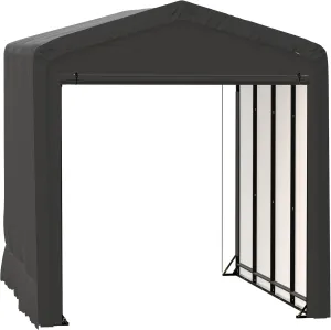ShelterLogic ShelterTube Garage & Storage Shelter, 14' x 18' x 16' Heavy-Duty Steel Frame Wind and Snow-Load Rated Enclosure, Gray