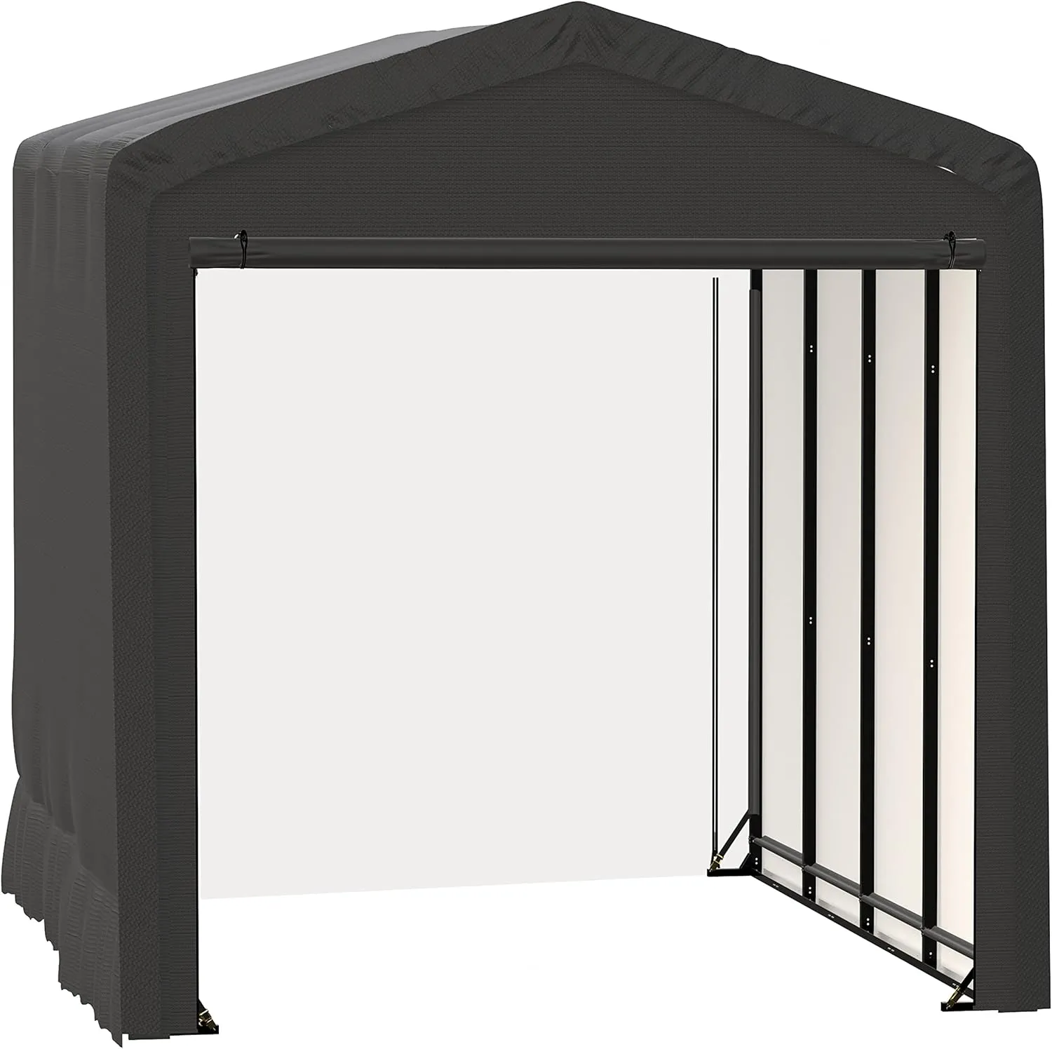 ShelterLogic ShelterTube Garage & Storage Shelter, 14' x 18' x 16' Heavy-Duty Steel Frame Wind and Snow-Load Rated Enclosure, Gray