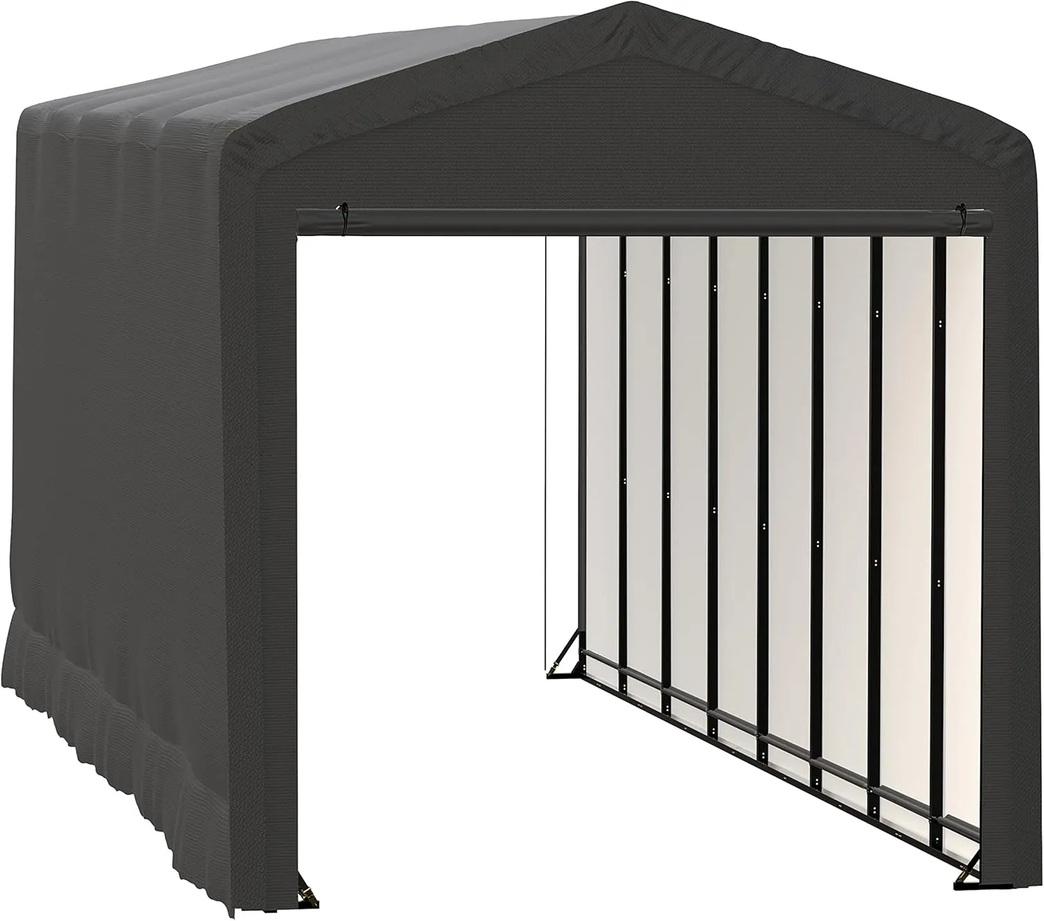 ShelterLogic ShelterTube Garage & Storage Shelter, 14' x 36' x 16' Heavy-Duty Steel Frame Wind and Snow-Load Rated Enclosure, Gray