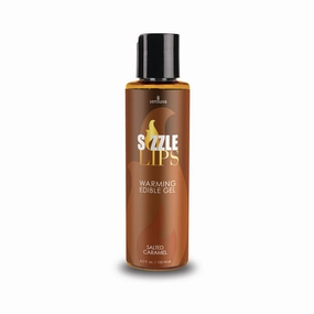 Sizzle Lips Salted Caramel Warming Gel 4.2oz Bottle