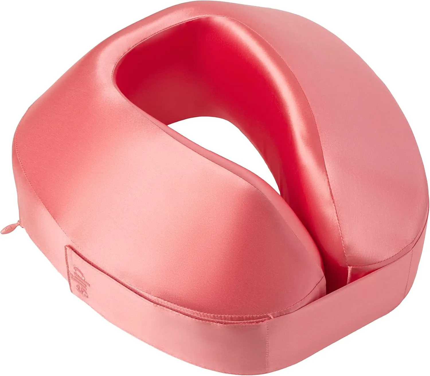 SLIP Silk Jet Setter Travel Pillow - Blush - The Slipsilk Difference Highest Grade Pure 22 Momme Mulberry Silk Pillowcase - Anti-Aging, Anti-Sleep Crease, Anti-BedHead   Anti-Acne Pillowcase