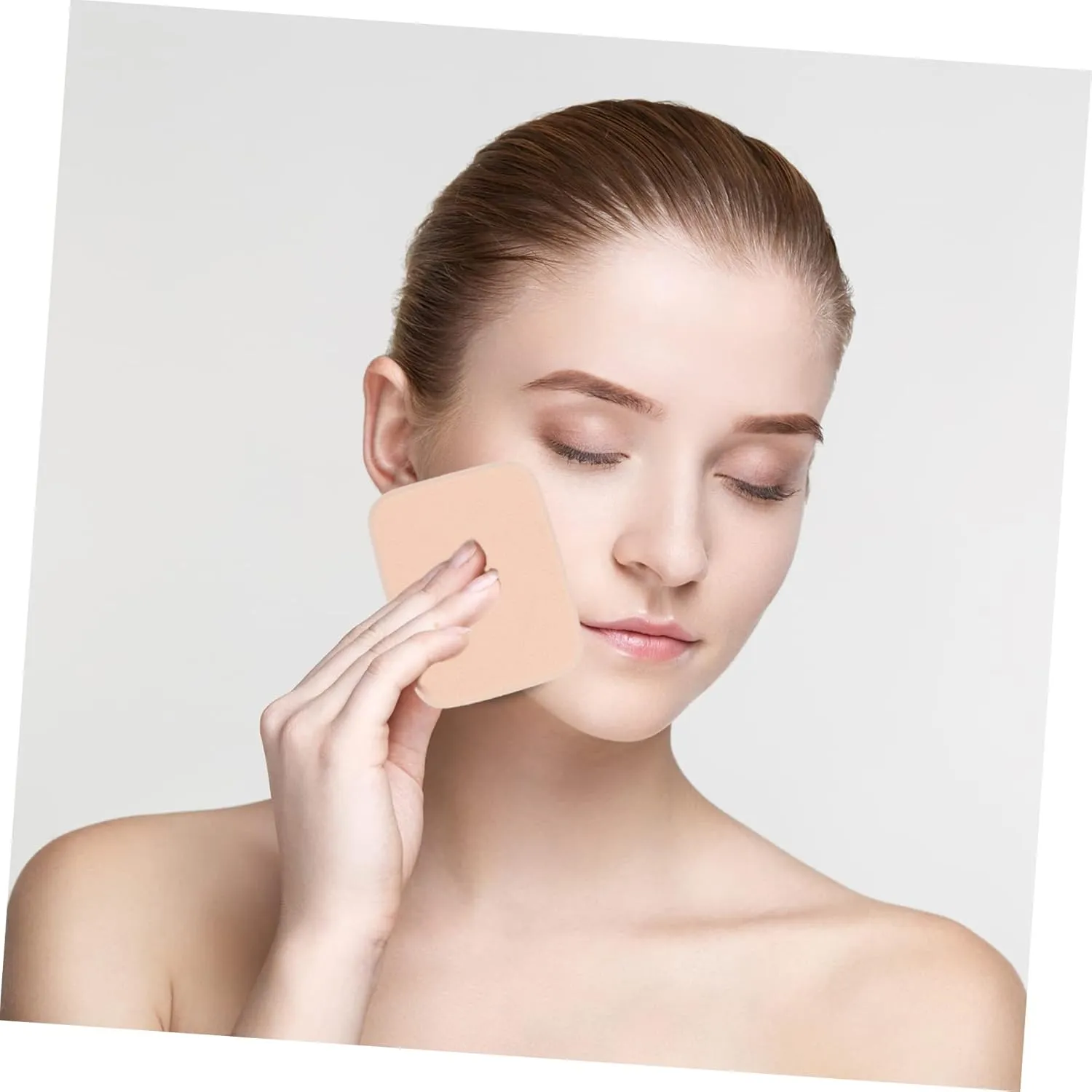 Sponge Material Powder Puff Box Round Makeup Sponge for Foundation Blush Concealer