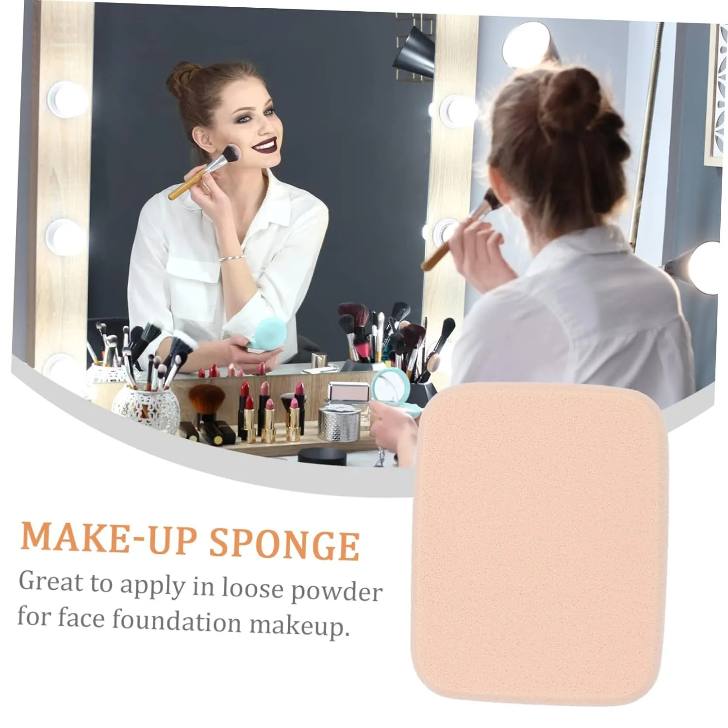 Sponge Material Powder Puff Box Round Makeup Sponge for Foundation Blush Concealer