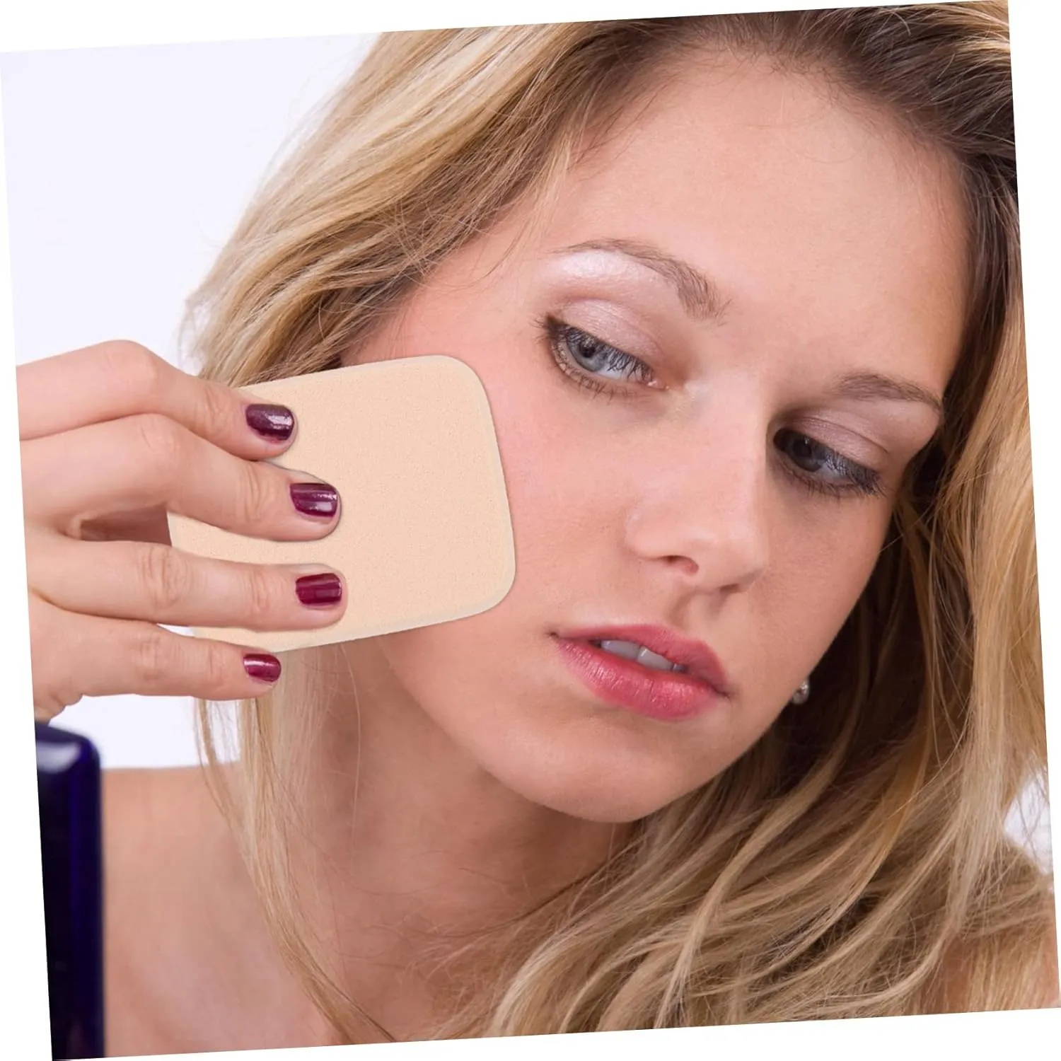 Sponge Material Powder Puff Box Round Makeup Sponge for Foundation Blush Concealer
