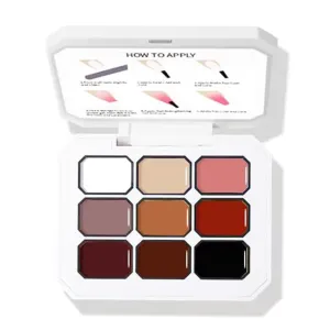 Sponge Pat Paint Nail Gel, 9 Colors Ombre Nails Gradient Gel Nail Blush Blooming Aura Nails Drawing Stripper Floral Painting Nail Art, No Wipe, UV/LED Curing (9 Colors F)