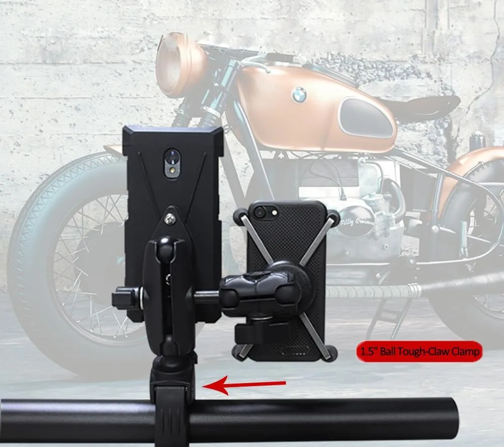 Strg C Size 1.5"" Ball Mounts Ball Base with Big Clamp, Ball Mount Base Compatible with RAM and 1.5 Inch Ball Double Socket Arm Systems from Arkon, iBolt and Tackform Enterprise Series, Black