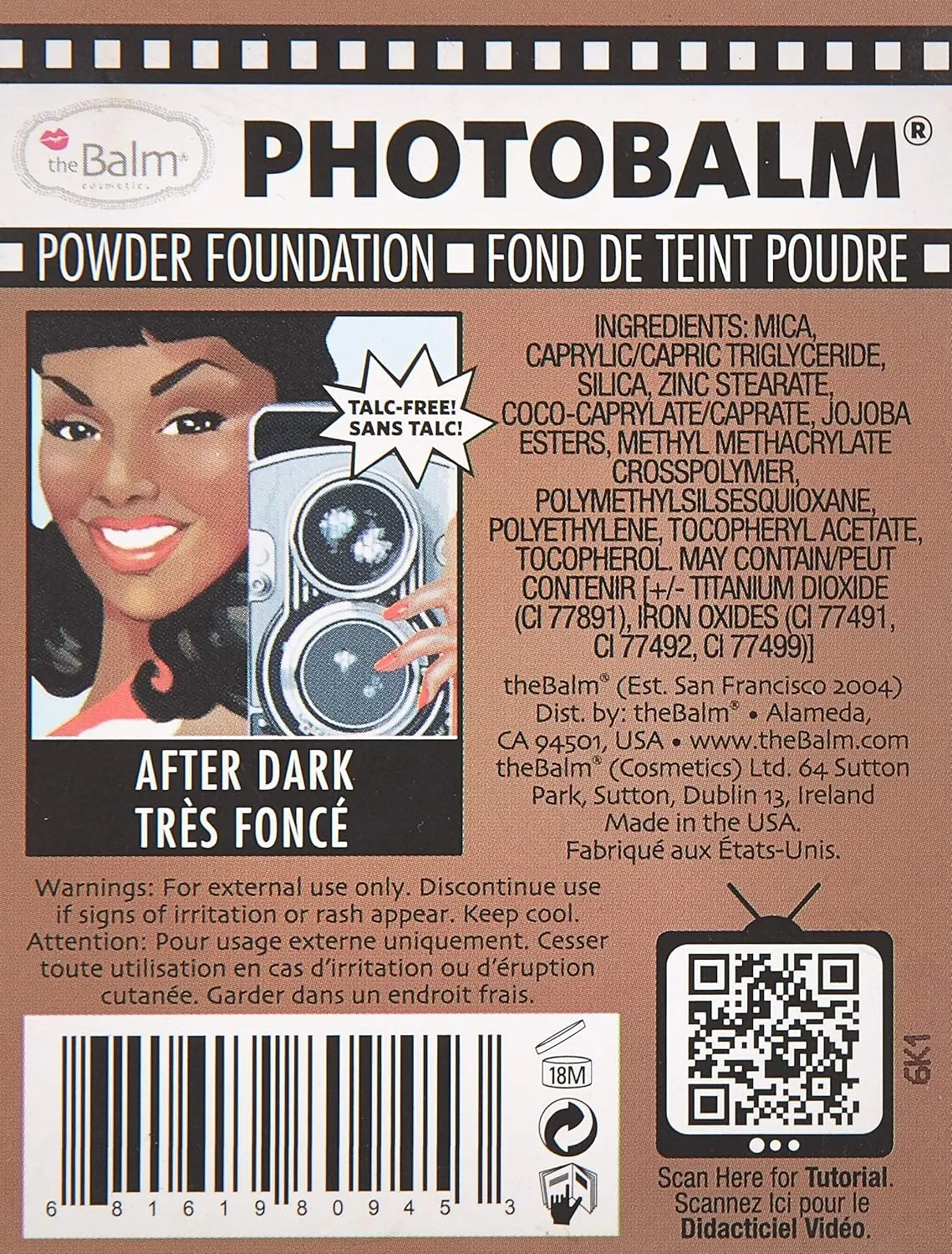 theBalm PhotoBalm Talc Free Powder Foundation, After Dark