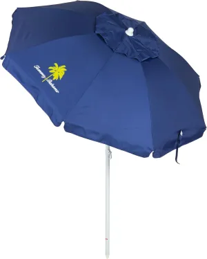 Tommy Bahama Beach Umbrella with Sand Anchor and Carrying Bag, Portable, Durable