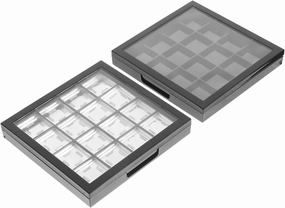 VICASKY 2pcs Portable Eyeshadow Organizer Tray Empty Blush Storage Case for Makeup Compact and Lightweight Cosmetic Blusher Pan for Travel and