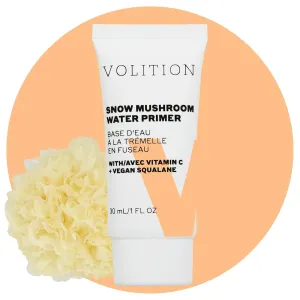 Volition Beauty Snow Mushroom Water Primer with Vitamin C   Vegan Squalane | Silicone-Free Formula to Mattify, Blur & Smooth | Visibly Minimizes Fine Lines & Pores
