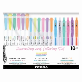 Zebra Journaling and Lettering Set of 18